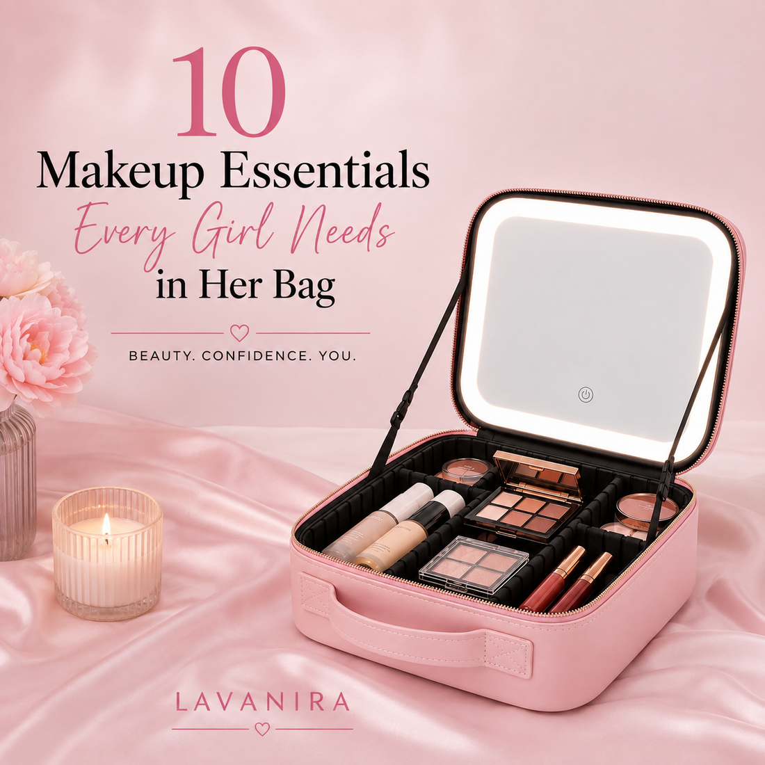 10 Makeup Bag Essantials Every Girls Needs In Her Bag🎀
